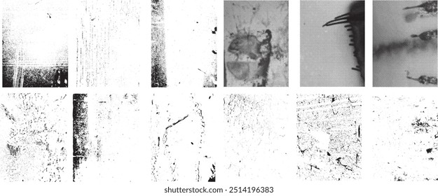 Grunge Backgrounds set. Big collection of vector overlay, distress, textures .Simply Place illustration over any Object to Create grungy ,splattered , dirty effect .Various texture for your design. 