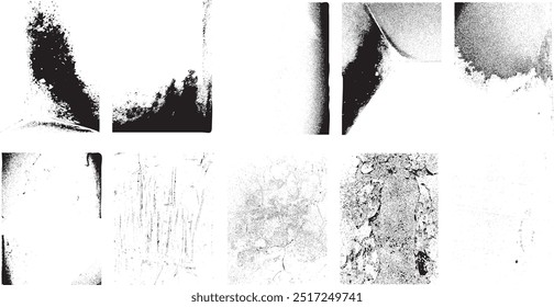 Grunge-Hintergründe. Große Sammlung von Vektor-Overlay, Distress, Texturen .Einfach legen Sie Illustration über jedes Objekt grungy zu schaffen, verstreut, schmutzigen Effekt .Verschiedene Textur für Ihr Design. 