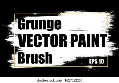 Grunge backgrounds set. Brush black paint ink stroke over square frame. Grunge Brush paint ink stroke with square frame background. Vector Illustration EPS10 Vector illustration