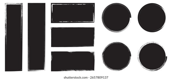 Grunge backgrounds. Set of strokes. Backgrounds and brush strokes. Grunge design elements. 