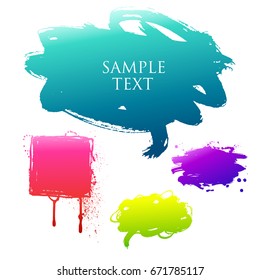 Grunge backgrounds with splashes hand drawn style. Vector illustration.