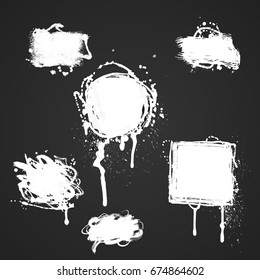 Grunge backgrounds with splashes hand drawn style. Vector illustration.