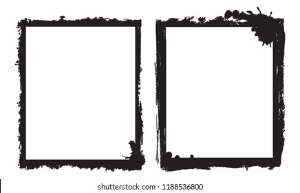 Grunge Backgrounds.Vector Distress Frames.