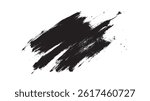 Grunge badge brush, hand drawn black sticker