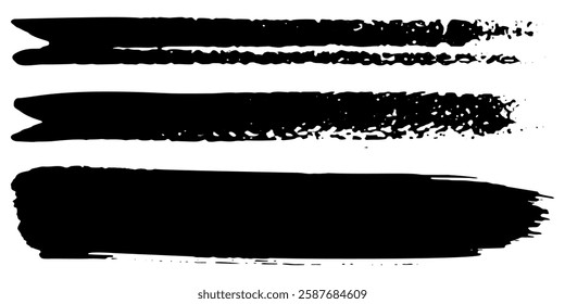 Grunge badge brush, hand drawn black sticker. texture vector illustration style