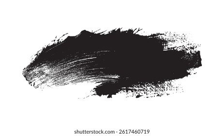Grunge badge brush, hand drawn black sticker