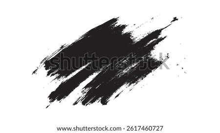 Grunge badge brush, hand drawn black sticker