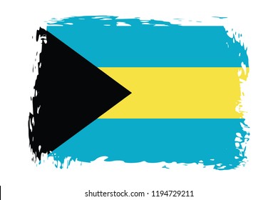 Grunge Bahamas flag.flag of Bahamas,banner vector illustration. Vector illustration eps10.