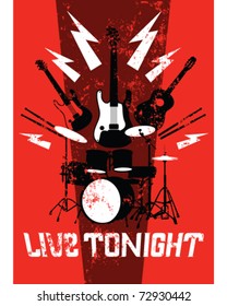 Grunge band poster vector illustration