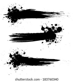 Grunge banner backgrounds in black color
