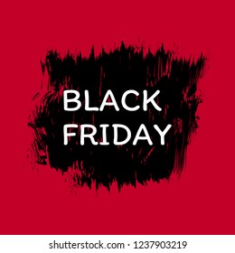 Grunge banner for Black Friday. Vector illustration