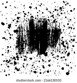 Grunge banner with brush paint. Vector illustration