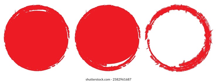 Grunge banner collection. Grounge round shapes big set. Vector illustration
