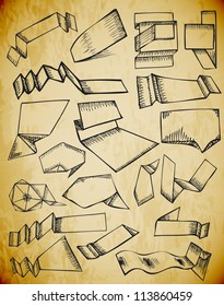 Grunge banner drawings Grunge banner drawings