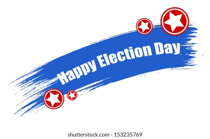 Grunge Banner - Election Day Vector Illustration