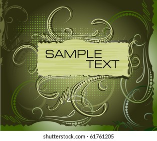 Grunge banner with inky blot.