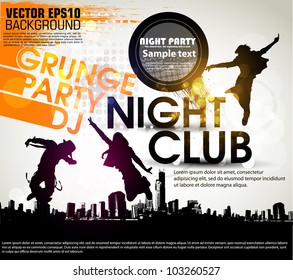 Grunge banner with an inky dribble strip with copy space. Abstract background for party