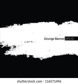 Grunge Banner With An Inky Dribble Strip