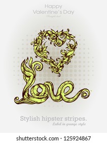 Grunge banner with an inky dribble strip with copy space. Abstract background for party. Valentain day
