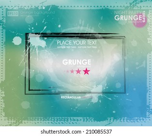 Grunge banner with an inky dribble strip with copy space. Abstract background for party