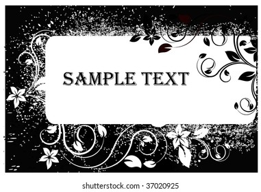 Grunge banner with an inky dribble strip