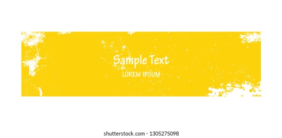 Grunge banner isolated on white background. Grunge banner for web site, sticker, stamp, seal, label and ads. Useful for design template, flyer and ribbon. Creative art concept, vector illustration