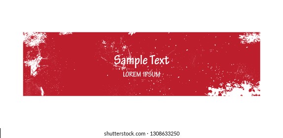 Grunge banner isolated on white background. Grunge banner for web site, sticker, stamp, seal, label and ads. Useful for design template, flyer and ribbon. Creative art concept, vector illustration