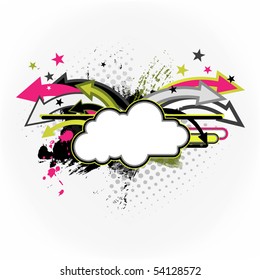 Grunge banner with place for your text, vector