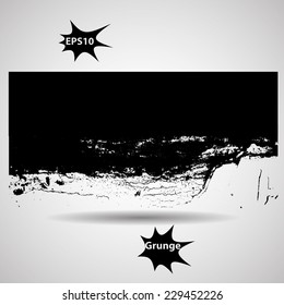 Grunge Banner. Rubber Stamp Texture . Abstract Shape . Vector Illustration .