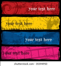 Grunge Banner Set