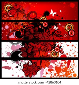 grunge banner set