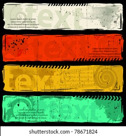 Grunge Banner Set