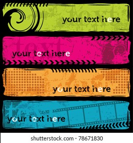 Grunge Banner Set