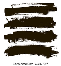 Grunge banner set. Black copy space. Vector illustration.