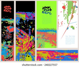 Grunge Banner Set for Text