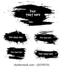 Grunge banner set. Vector illustration