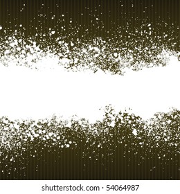 Banner grueso salpicado sobre fondo retro.