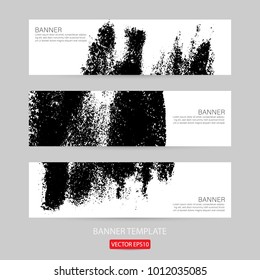 grunge banner template hand drawn painted scratched. grunge design banner template for promotion . vector Illustrations template of Grunge abstract background brush texture for promotion. Eps10 vector