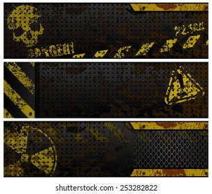 Conjunto de plantillas de banners de Grunge