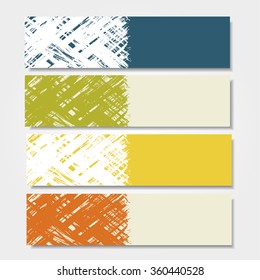Grunge banner template for your design. Vector illustration