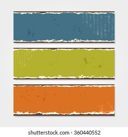 Grunge banner template for your design. Vector illustration