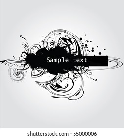Grunge banner. Vector.