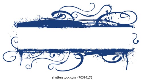 grunge banner with waves and space to copy