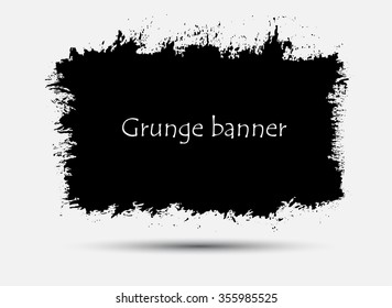 Grunge banner.Grunge background.Abstract vector template.