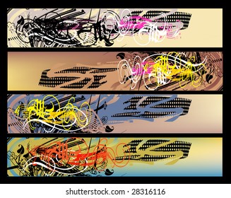 grunge banners