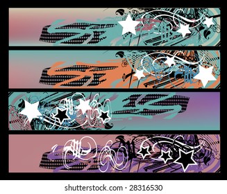 grunge banners