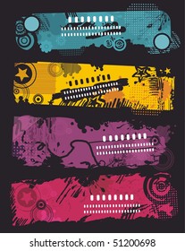 grunge banners