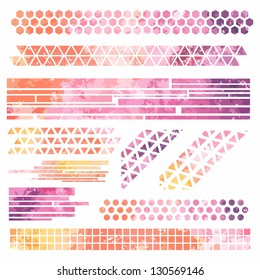 Grunge banners. Abstract colorful watercolor background