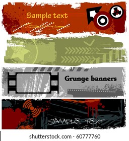 Colección de pancartas Grunge