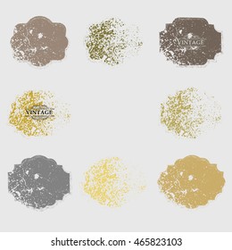Grunge Banners, Insignias,Labels and Badges. Vintage  Illustration.